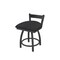Holland Bar Stool Co 18" Low Back Swivel Vanity Stool, Pewter Finish, Graph Anchor Seat 82118PW014 - alternate 1
